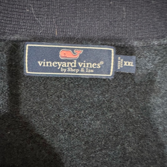 🚌🚍 Vineyard Vines Navy Blue Alpaca, Merino wool blend Cardigan Sweater sz XXL - Picture 6 of 8